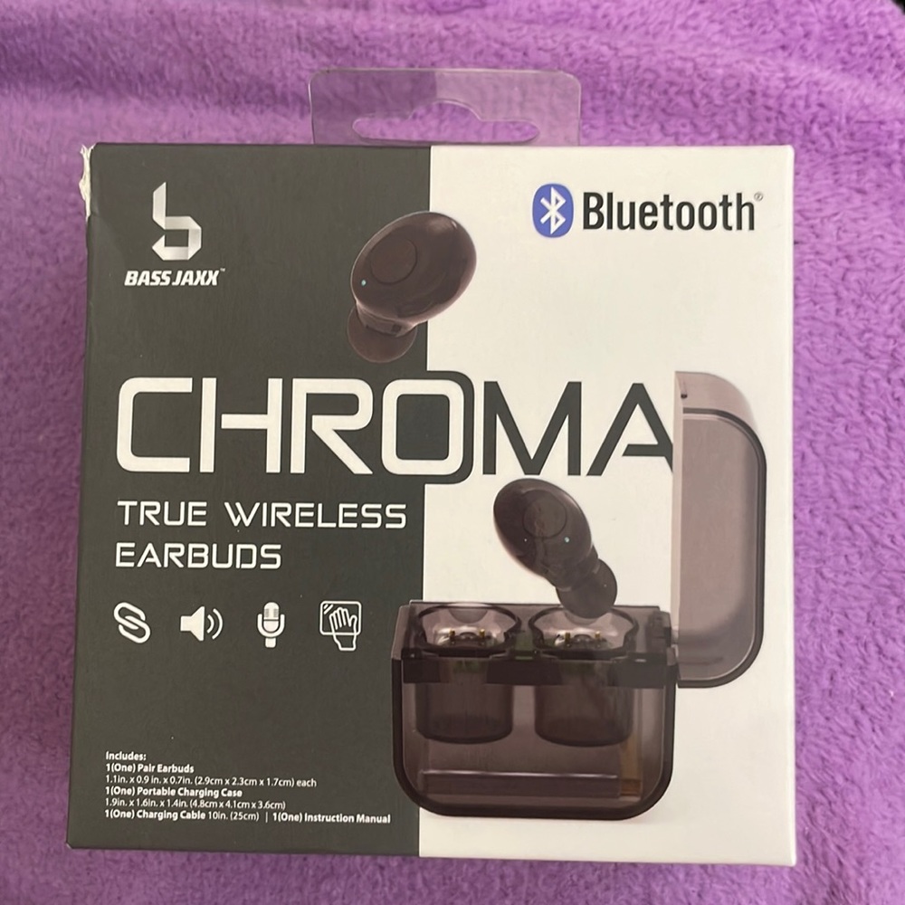 Bass jaxx Bluetooth chroma true wireless earbuds